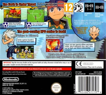Inazuma Eleven 2 - Ventisca Eterna (Spain) box cover back